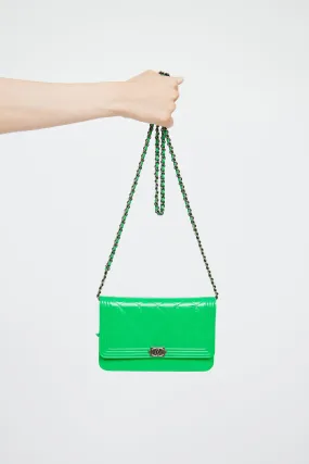 2016 Green Patent Boy Wallet On Chain