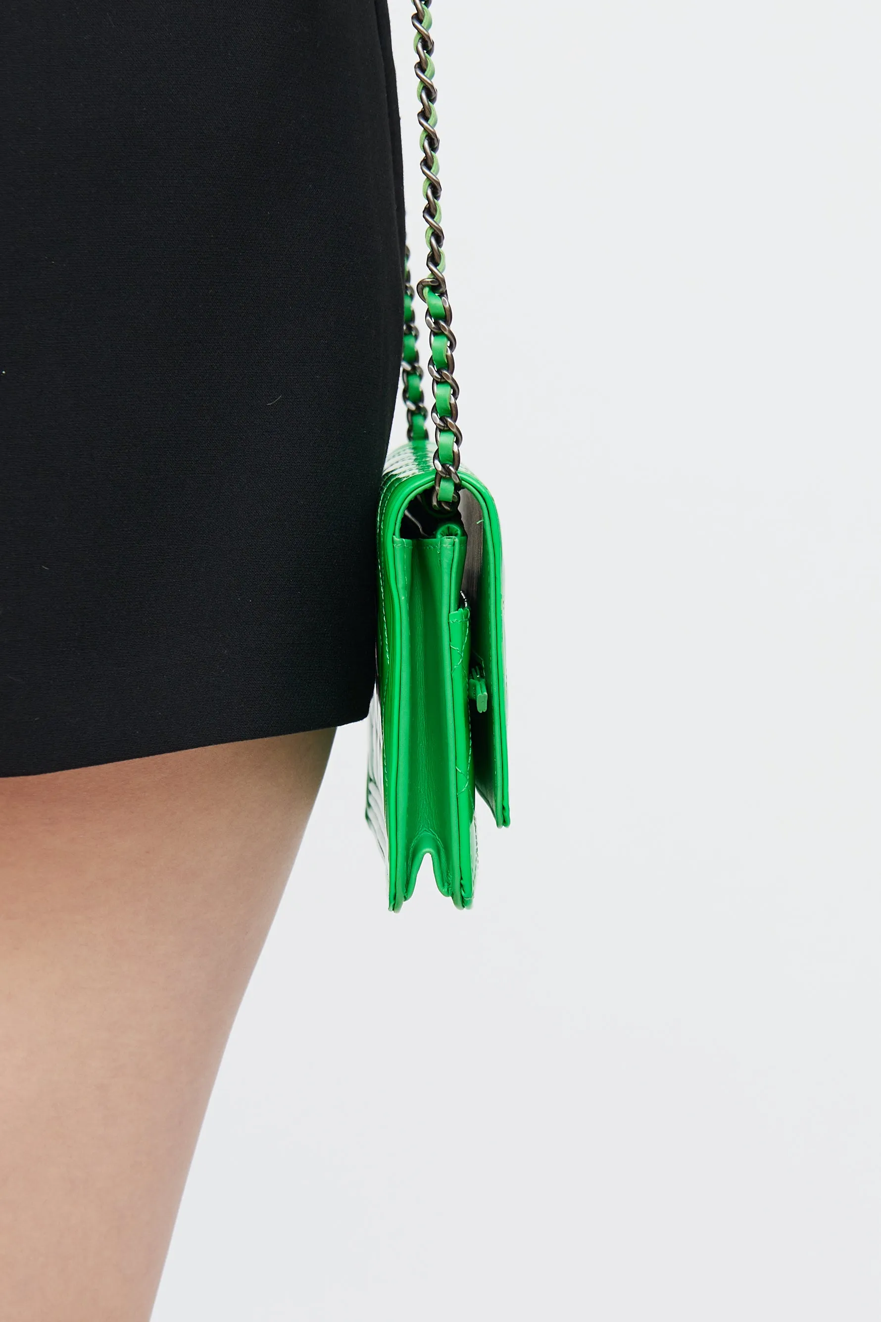 2016 Green Patent Boy Wallet On Chain