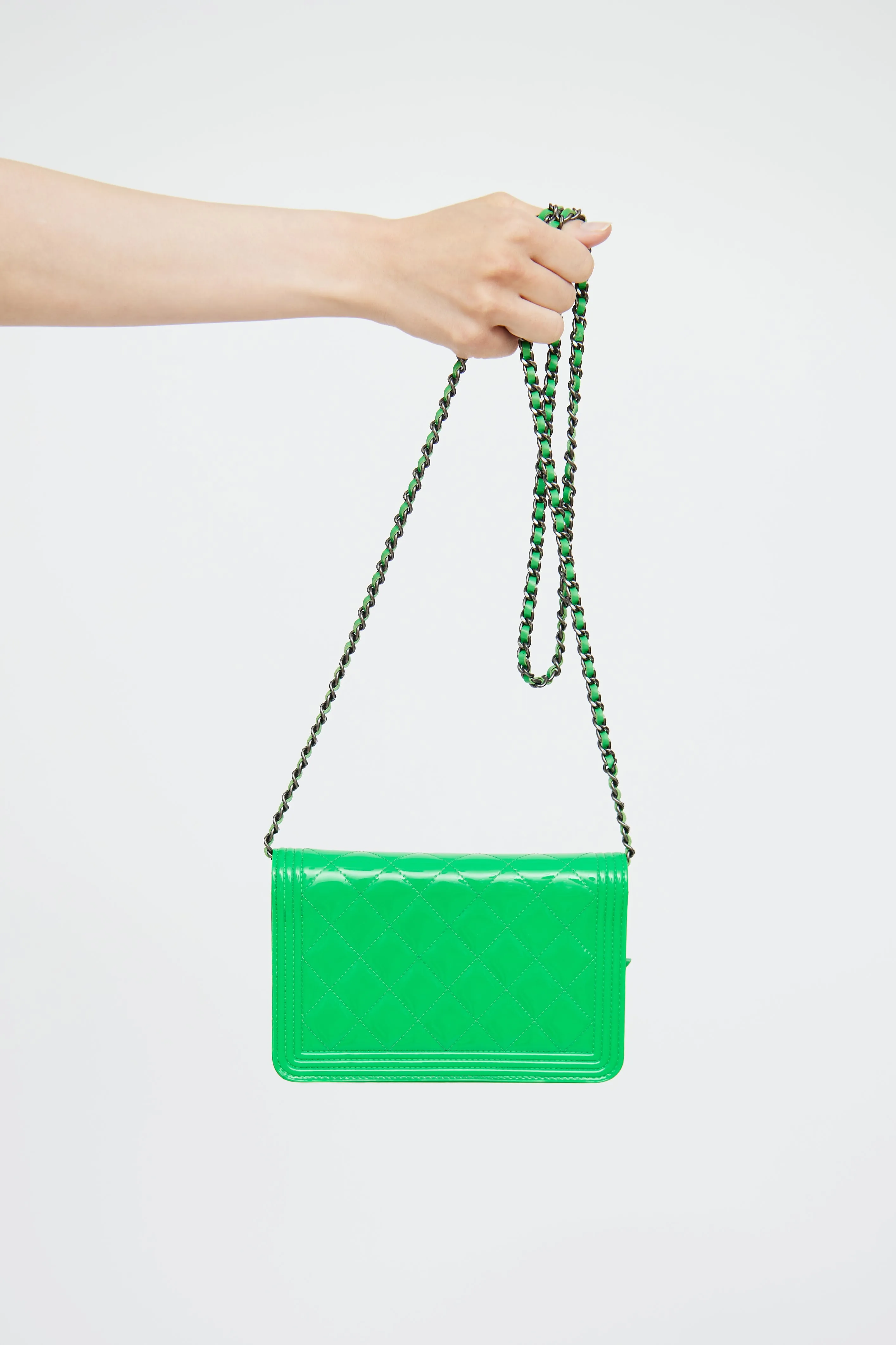 2016 Green Patent Boy Wallet On Chain
