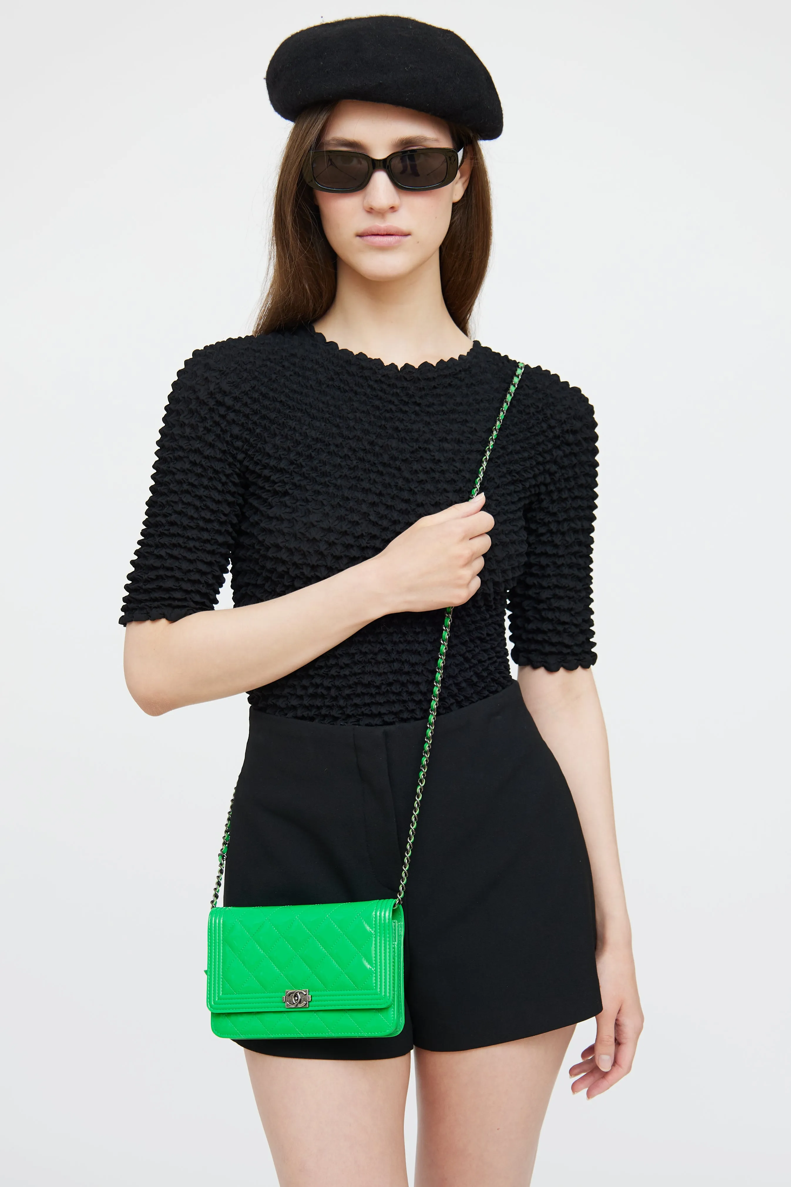 2016 Green Patent Boy Wallet On Chain