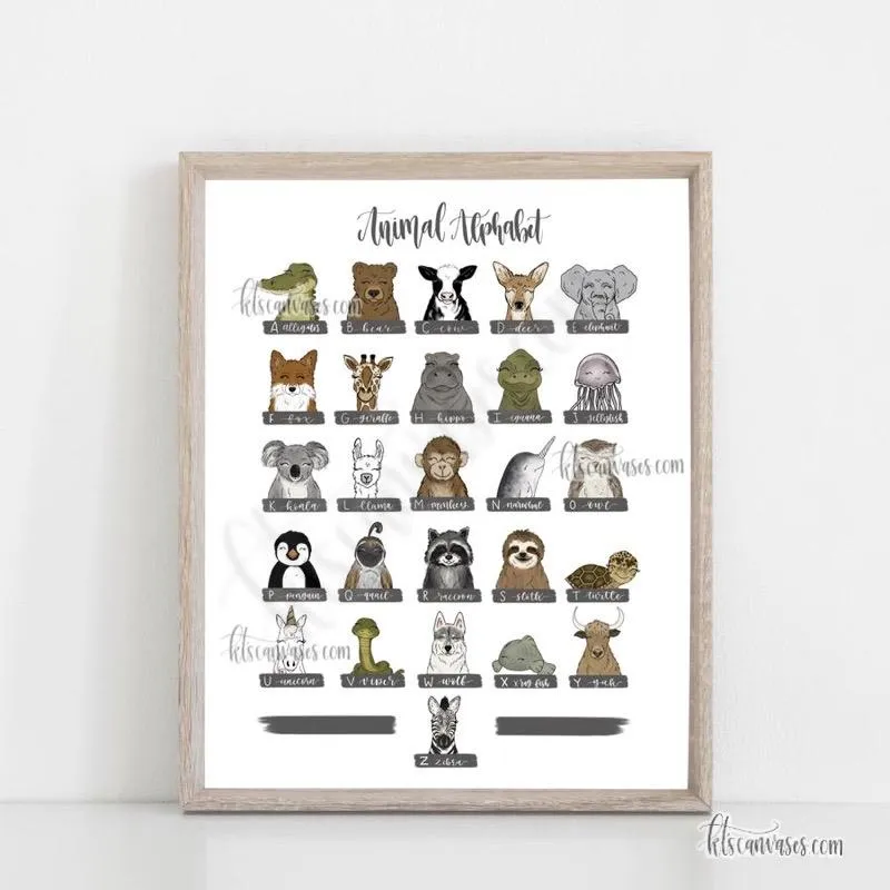Animal Alphabet Art Print