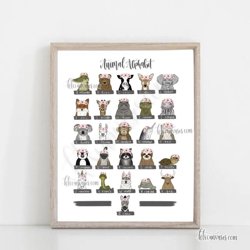 Animal Alphabet Art Print