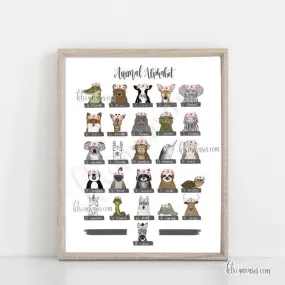 Animal Alphabet Art Print