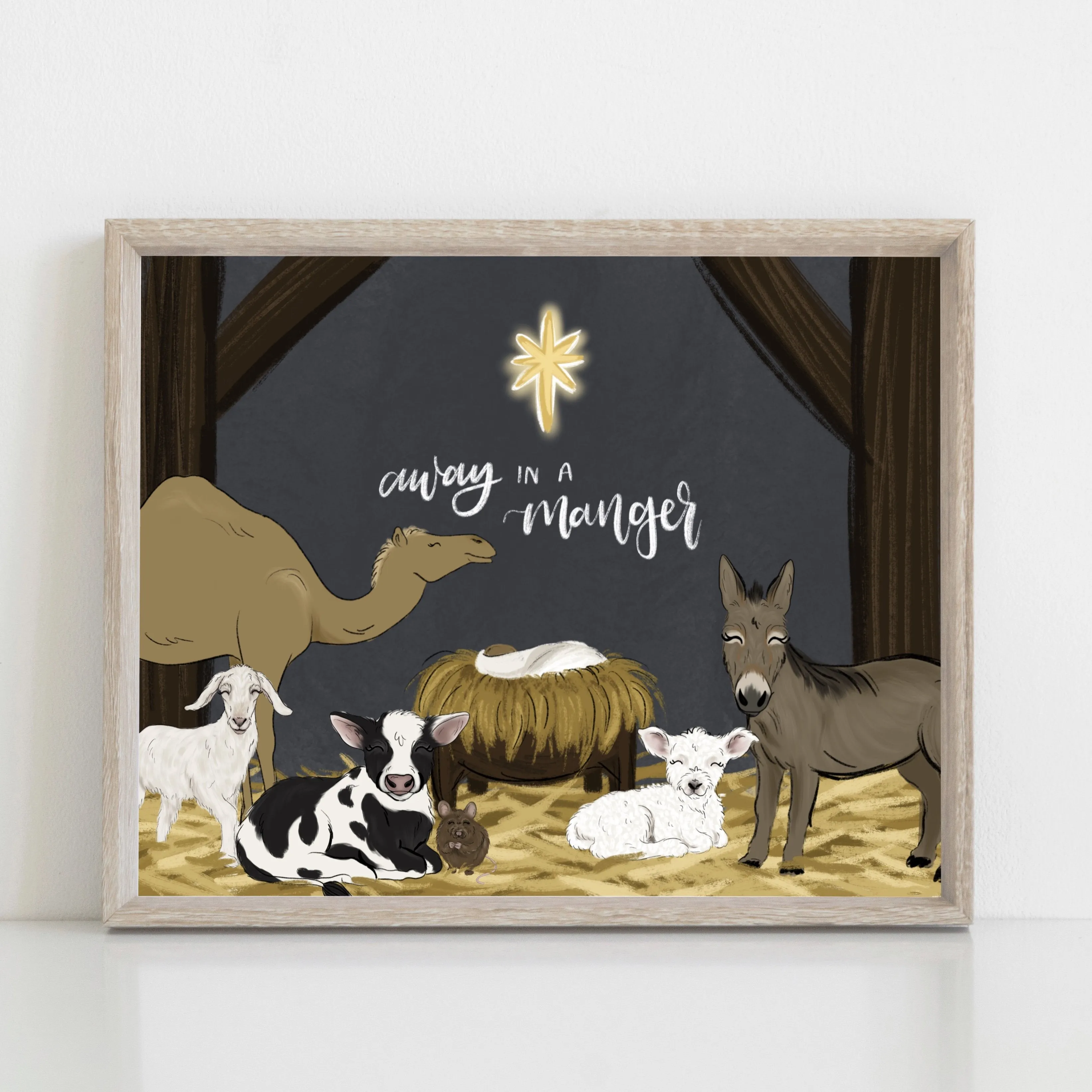 Animal Nativity Art Print