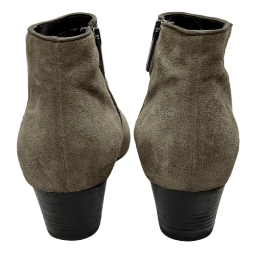 Aquatalia Felicia Weatherproof Ankle Boots Booties Zip Up Size 7.5 Tan