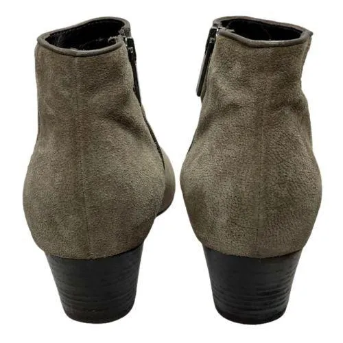 Aquatalia Felicia Weatherproof Ankle Boots Booties Zip Up Size 7.5 Tan