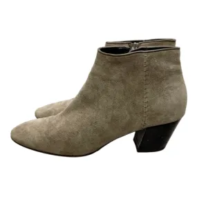 Aquatalia Felicia Weatherproof Ankle Boots Booties Zip Up Size 7.5 Tan