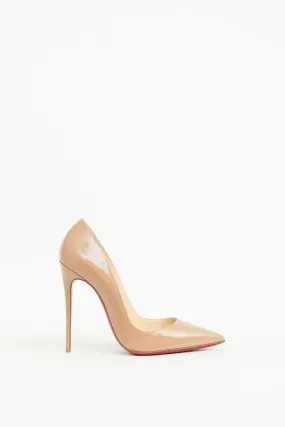 Beige Patent Leather So Kate Pump