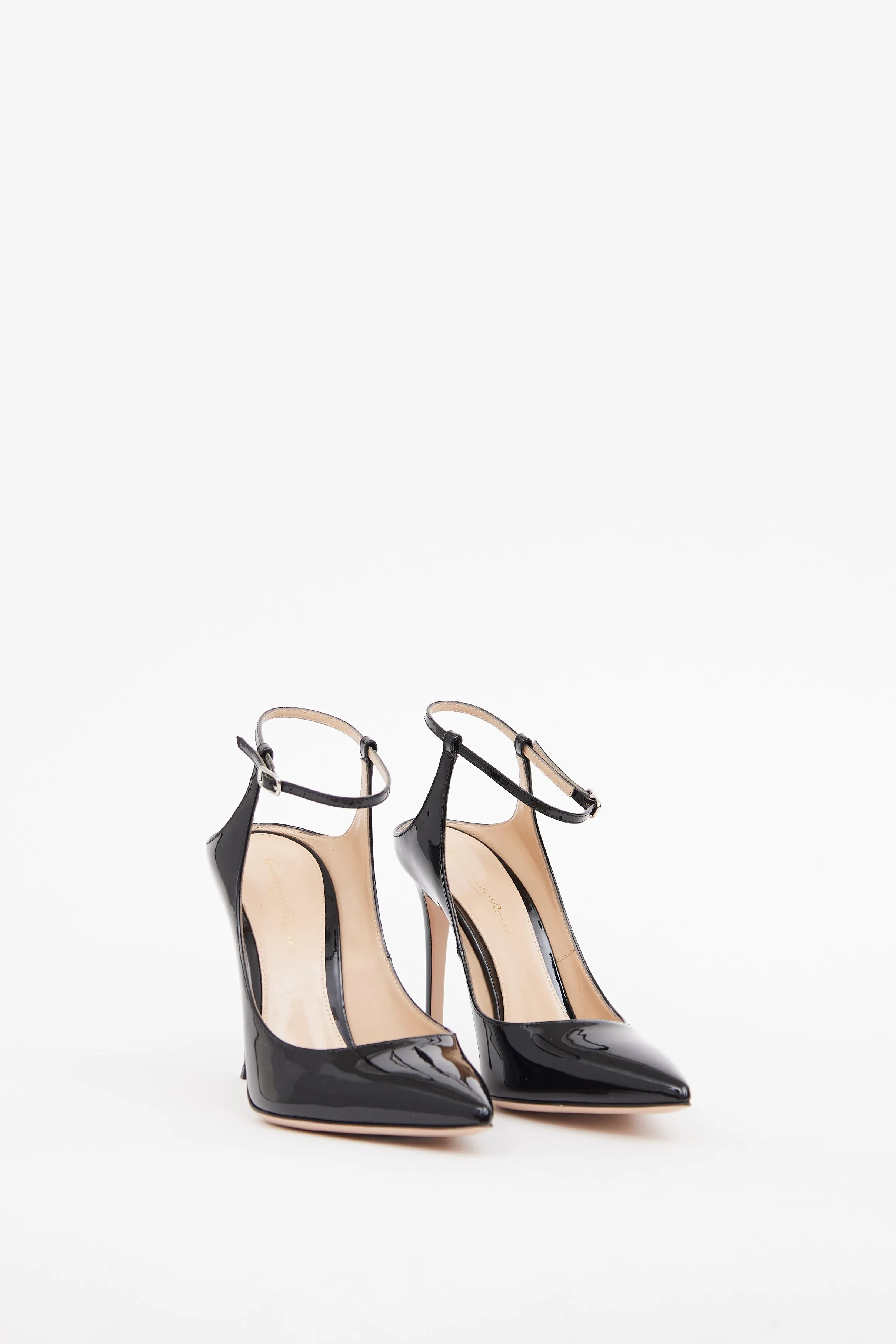Black Patent Ankle Pump