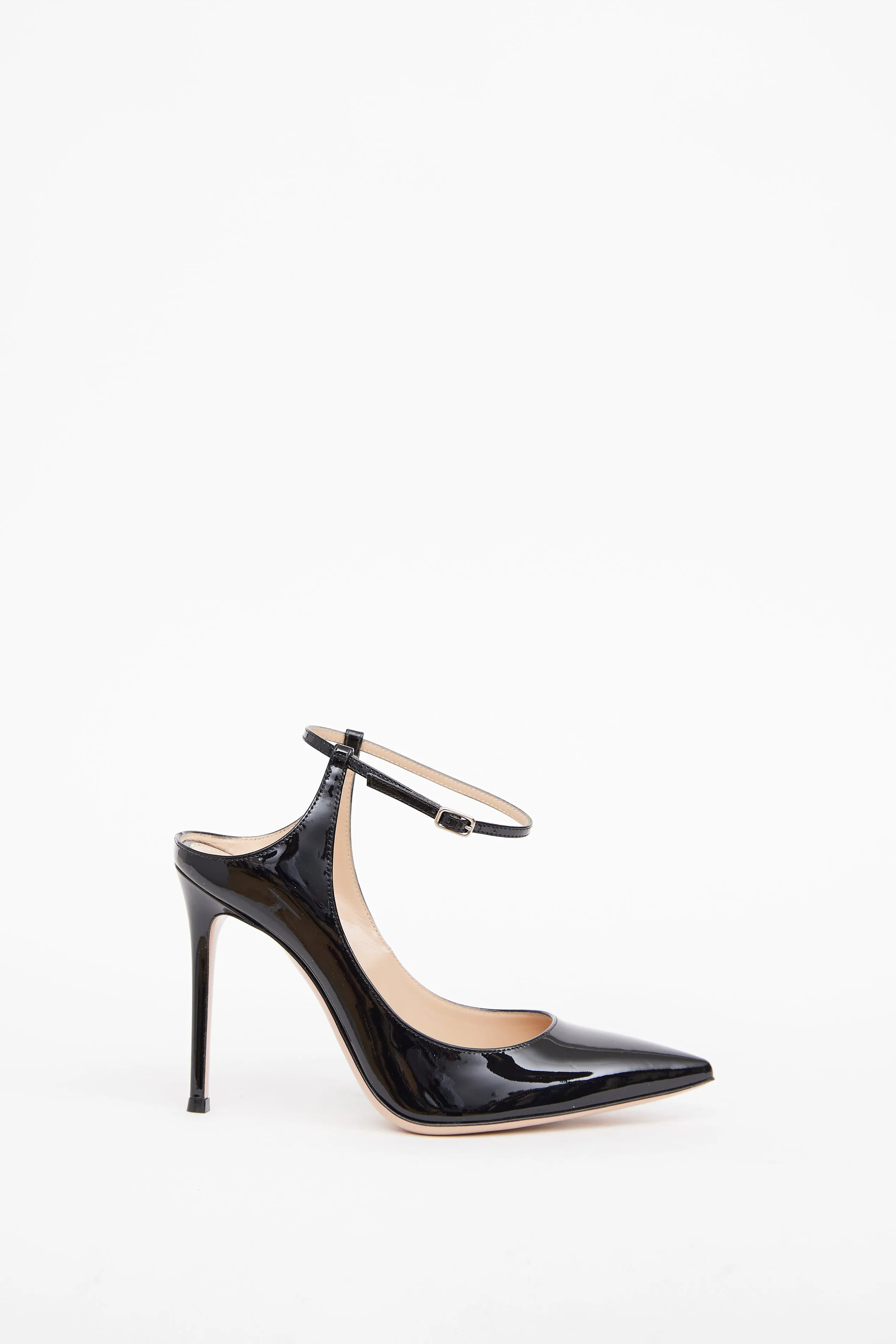 Black Patent Ankle Pump