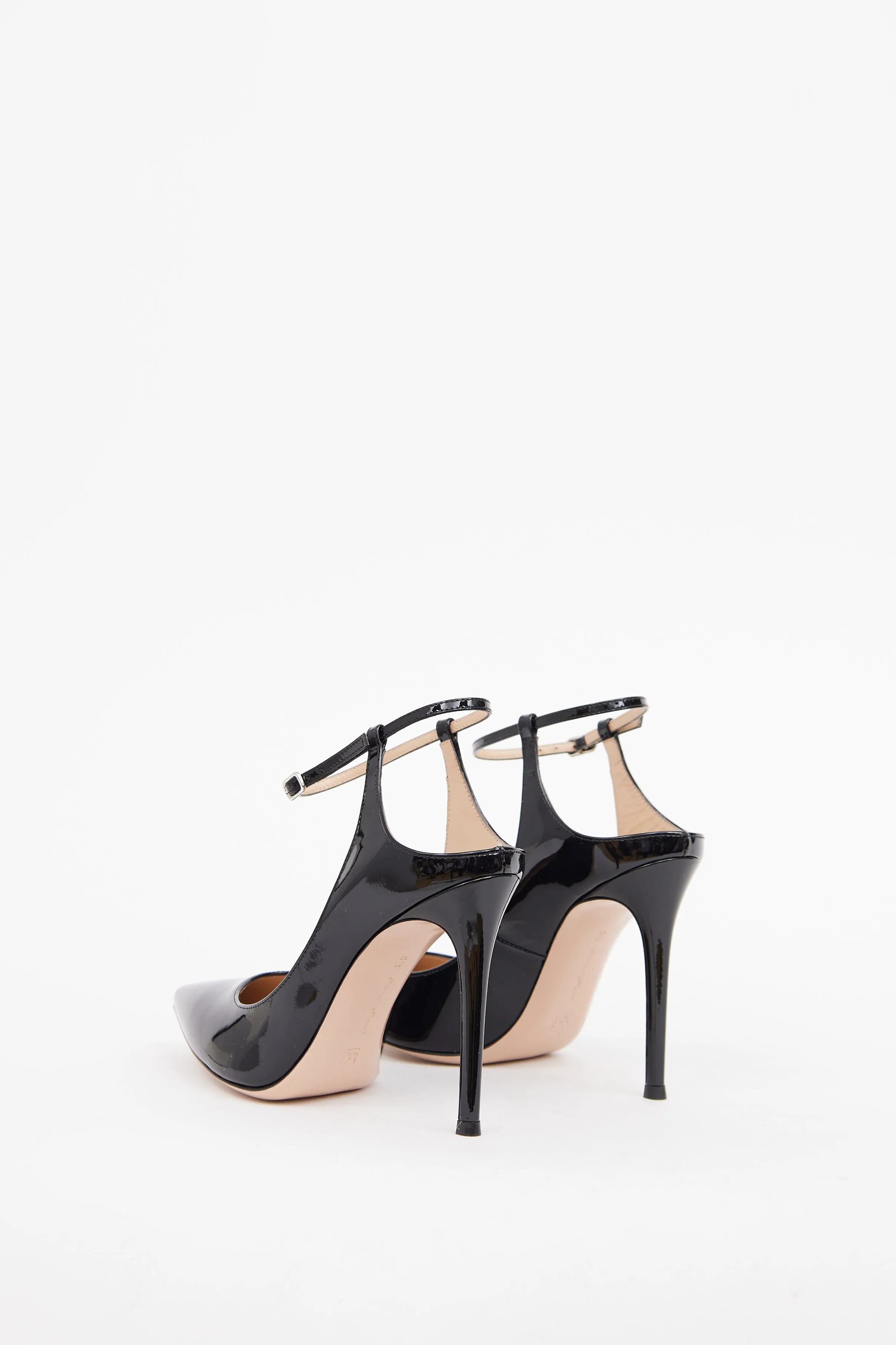 Black Patent Ankle Pump