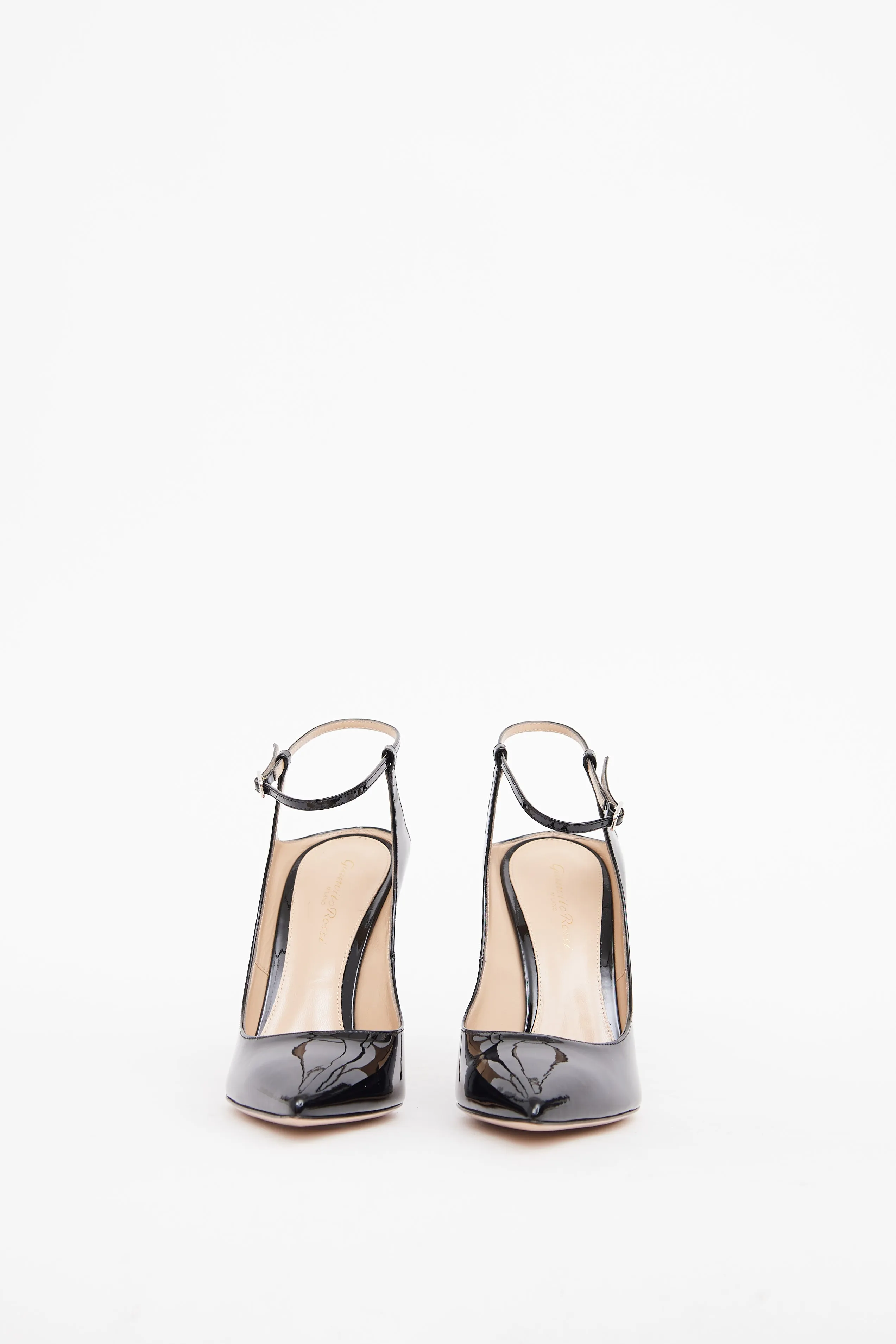 Black Patent Ankle Pump