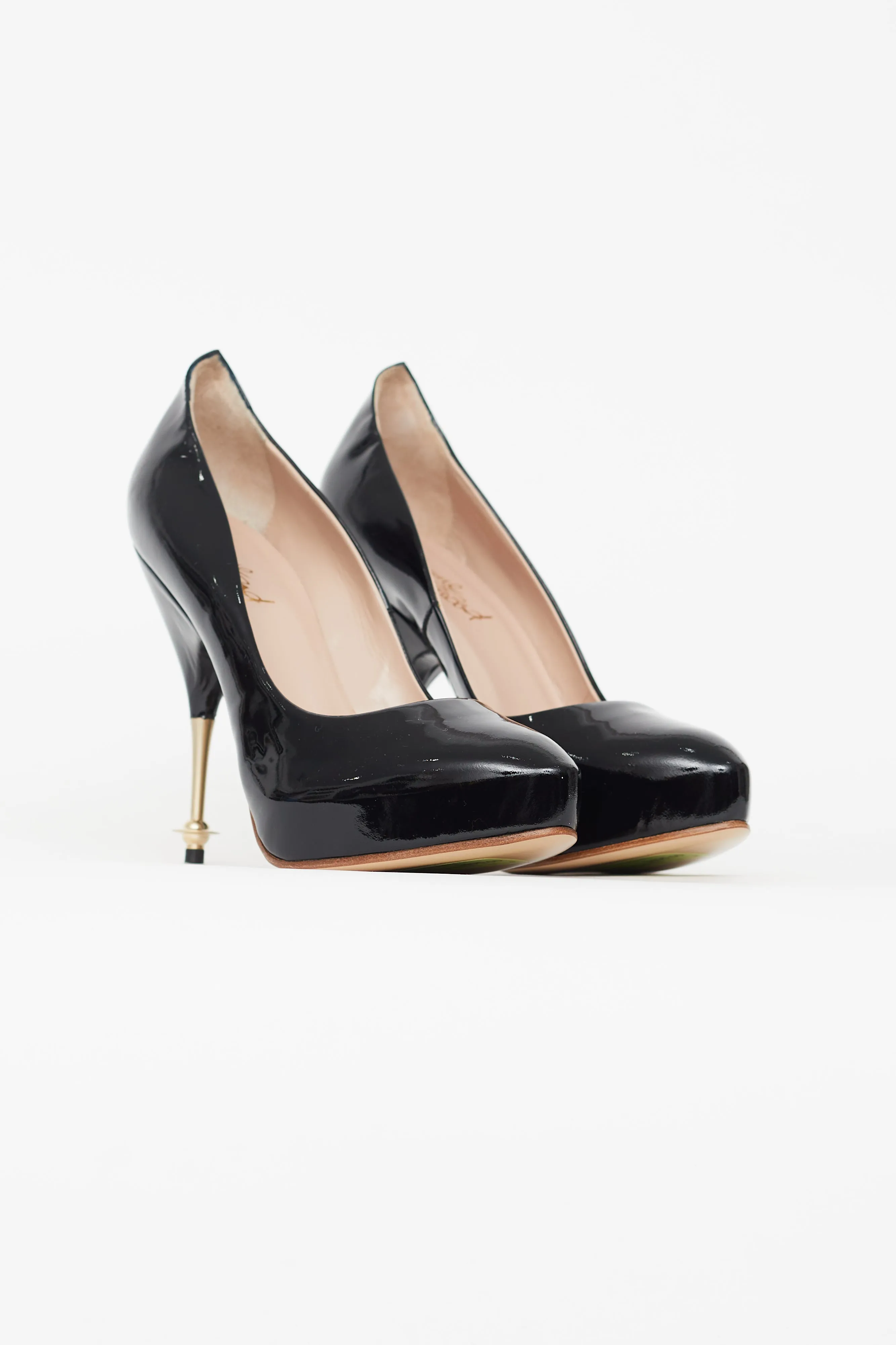 Black Patent Leather Orb Pump