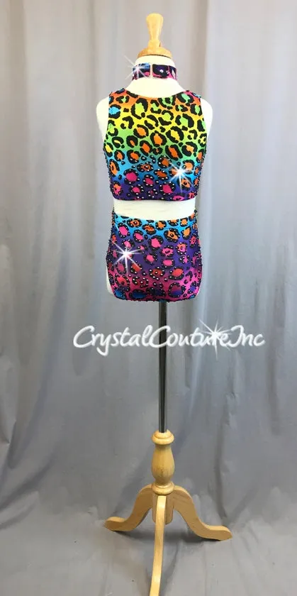 Bright Color Animal Print Top and Trunk - Swarovski Rhinestones