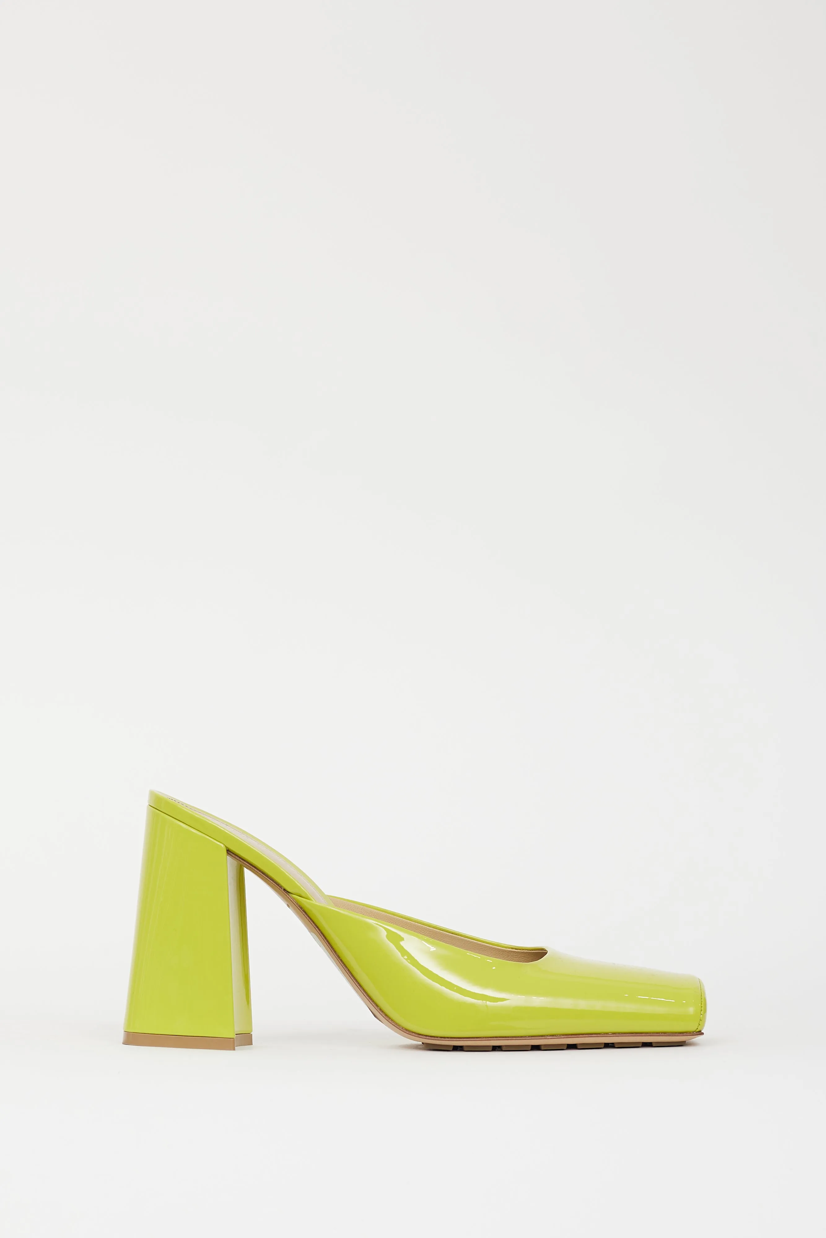 Bright Green Patent Leather Tower Mule