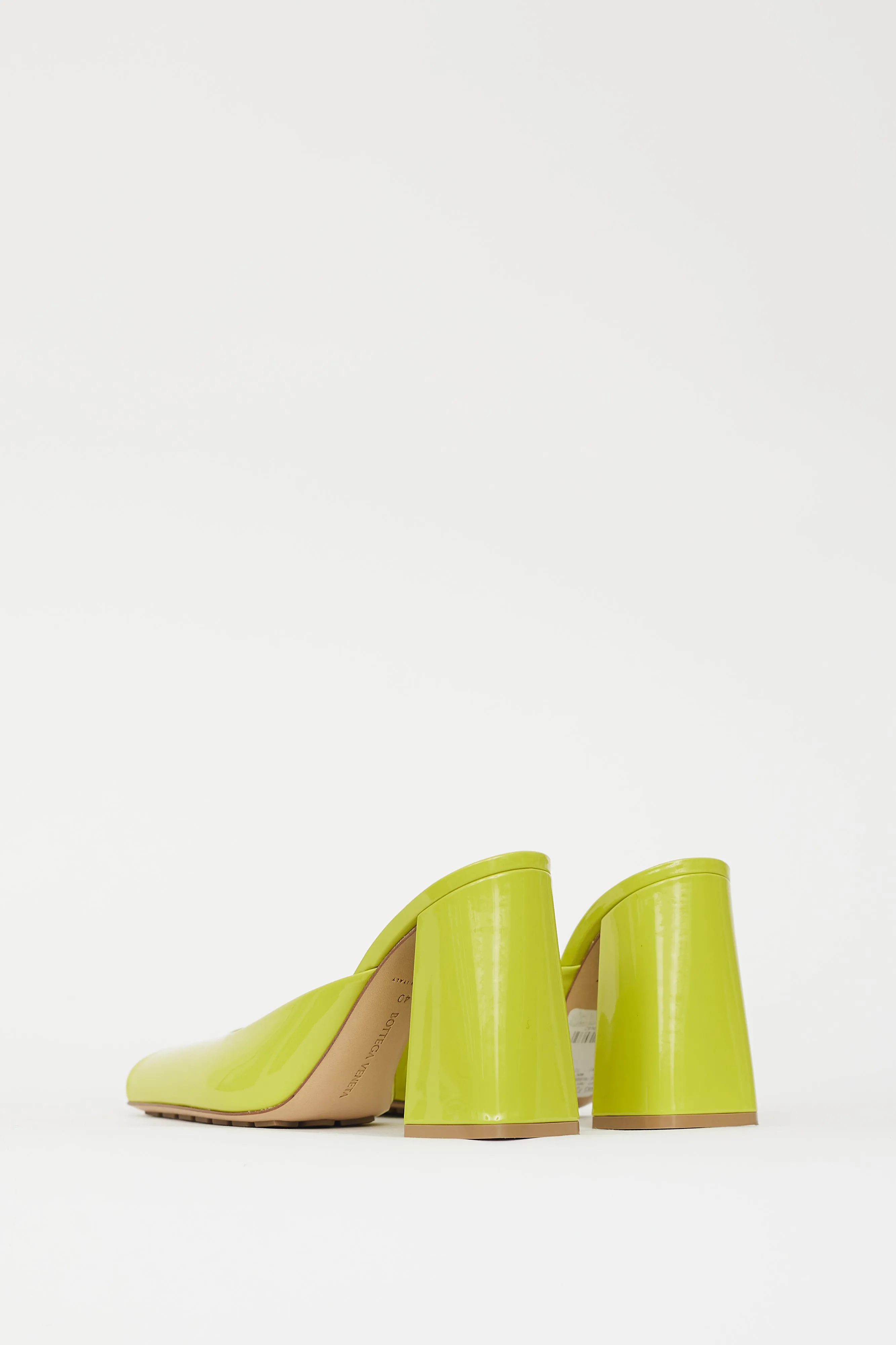 Bright Green Patent Leather Tower Mule