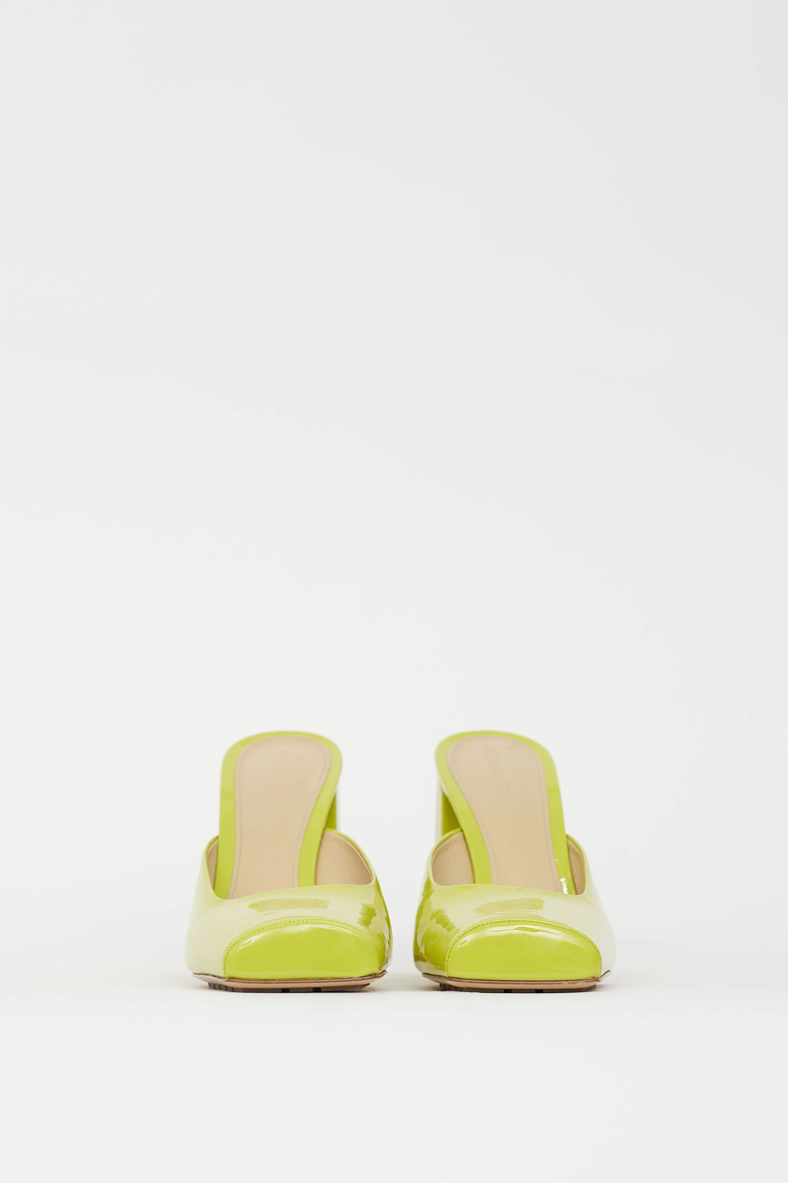 Bright Green Patent Leather Tower Mule