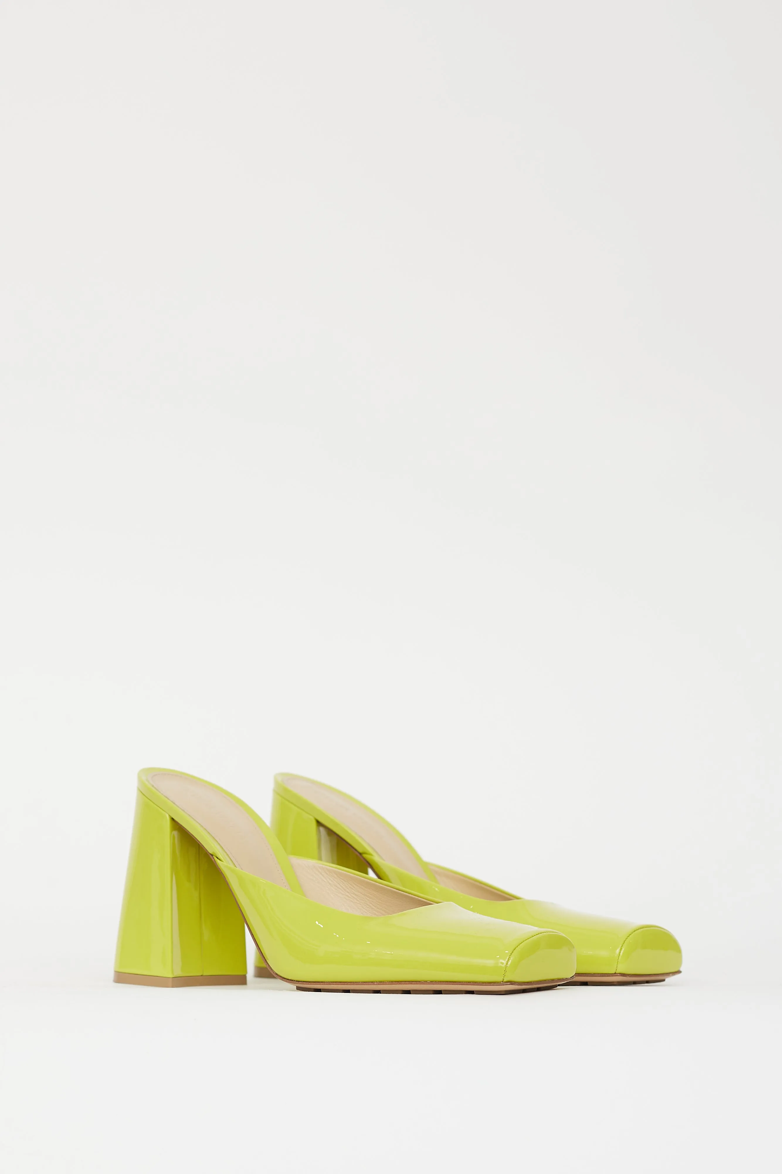 Bright Green Patent Leather Tower Mule