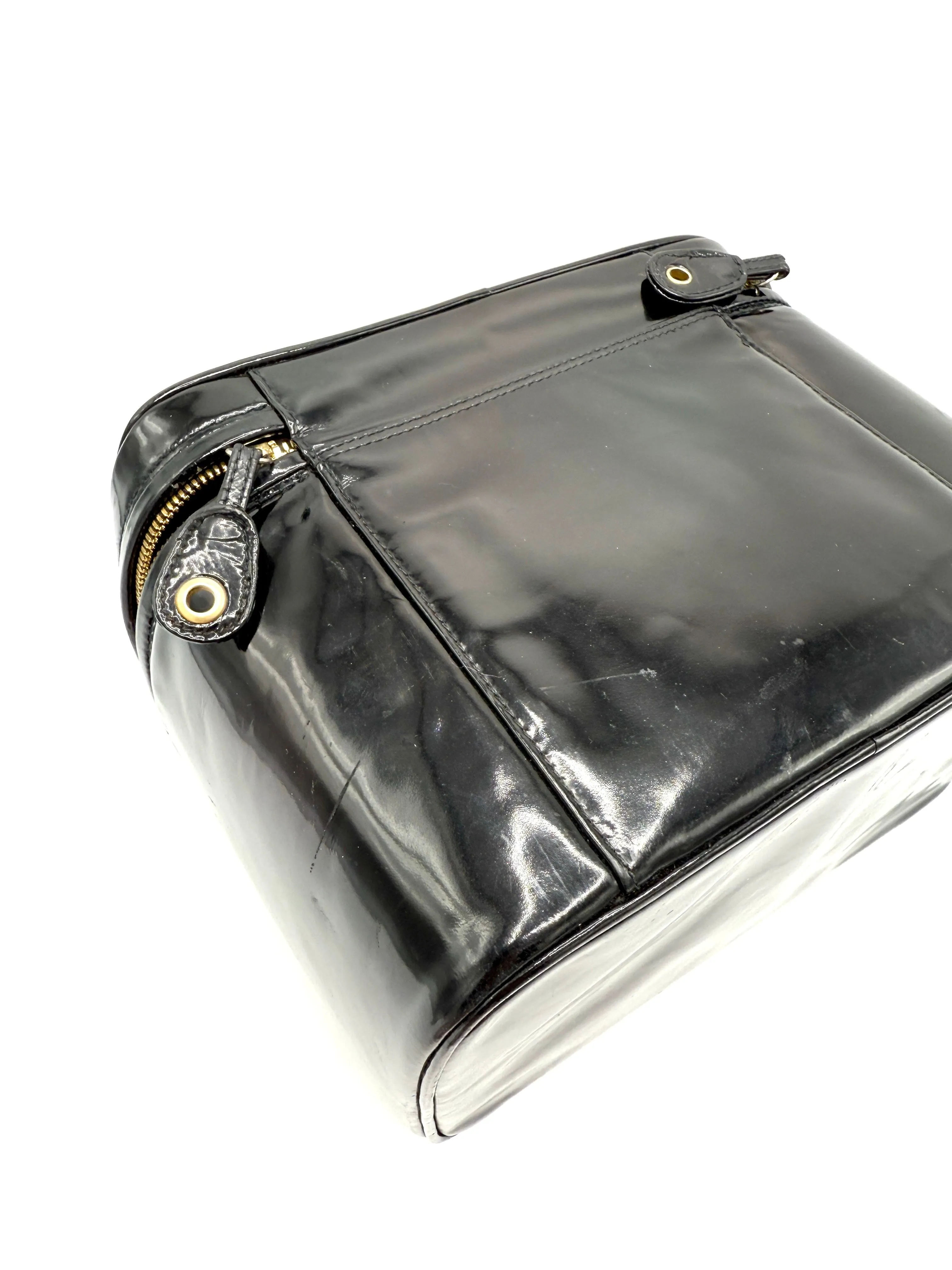CC Black Patent Zip XL Vanity