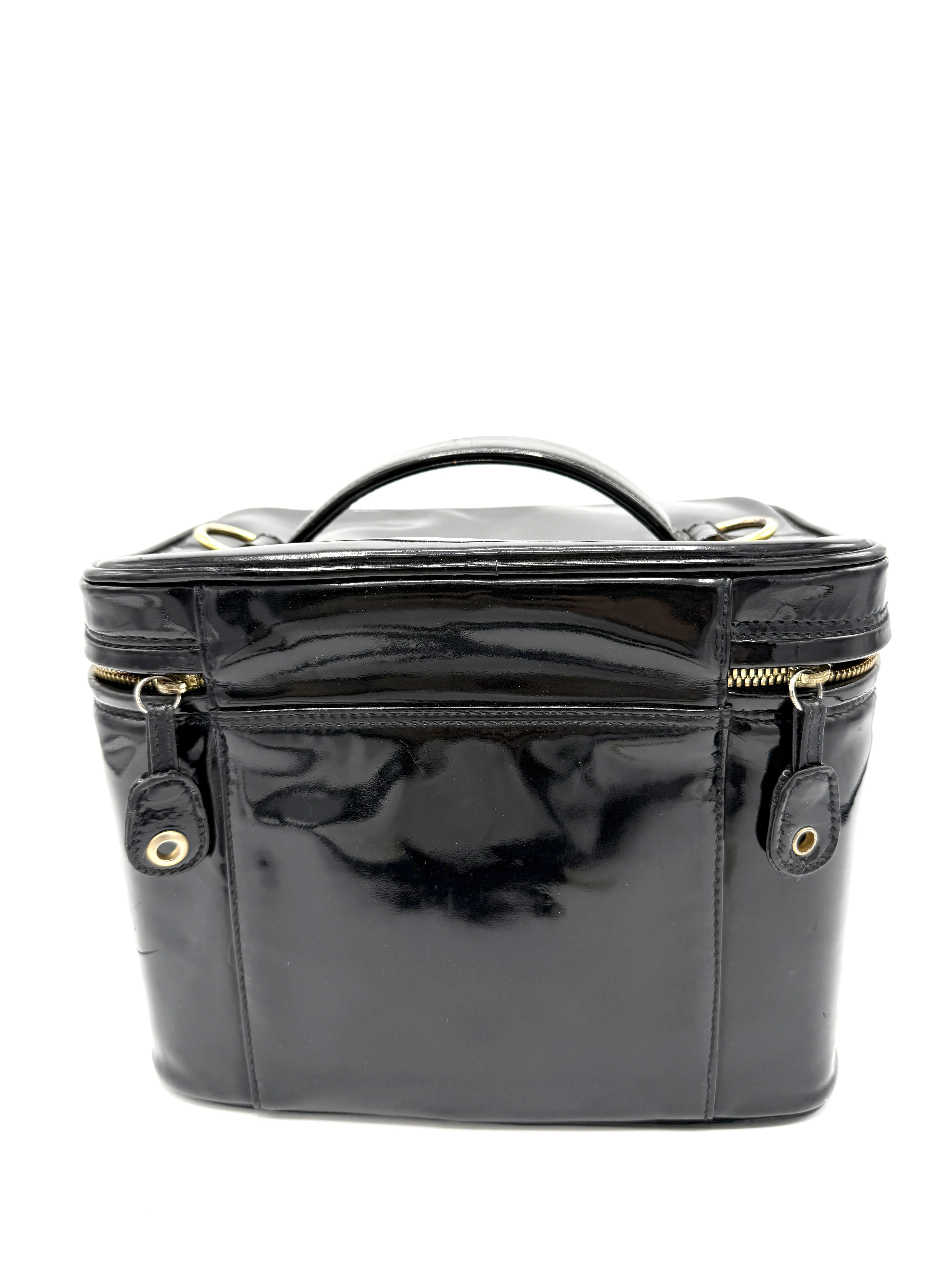 CC Black Patent Zip XL Vanity