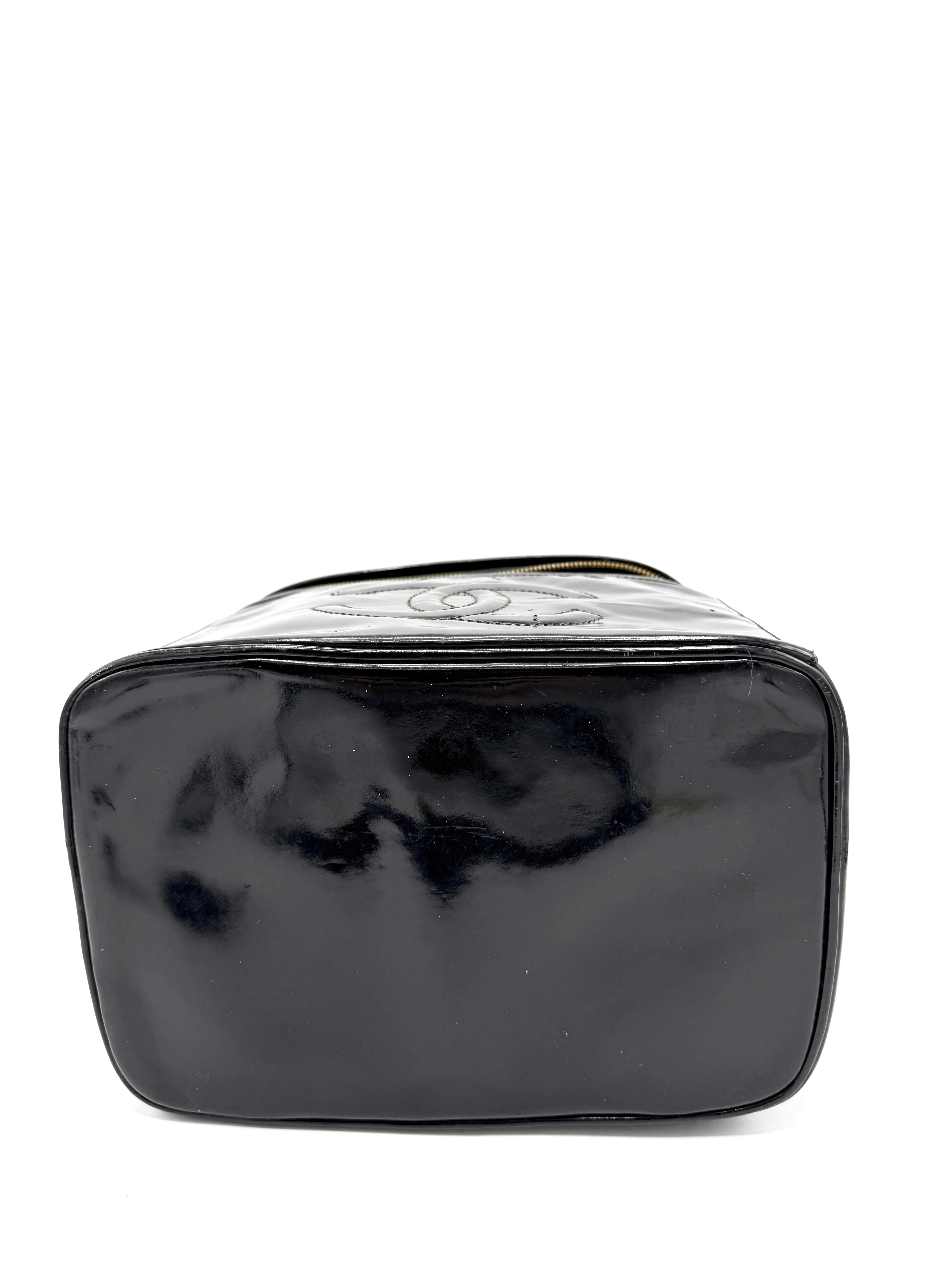 CC Black Patent Zip XL Vanity
