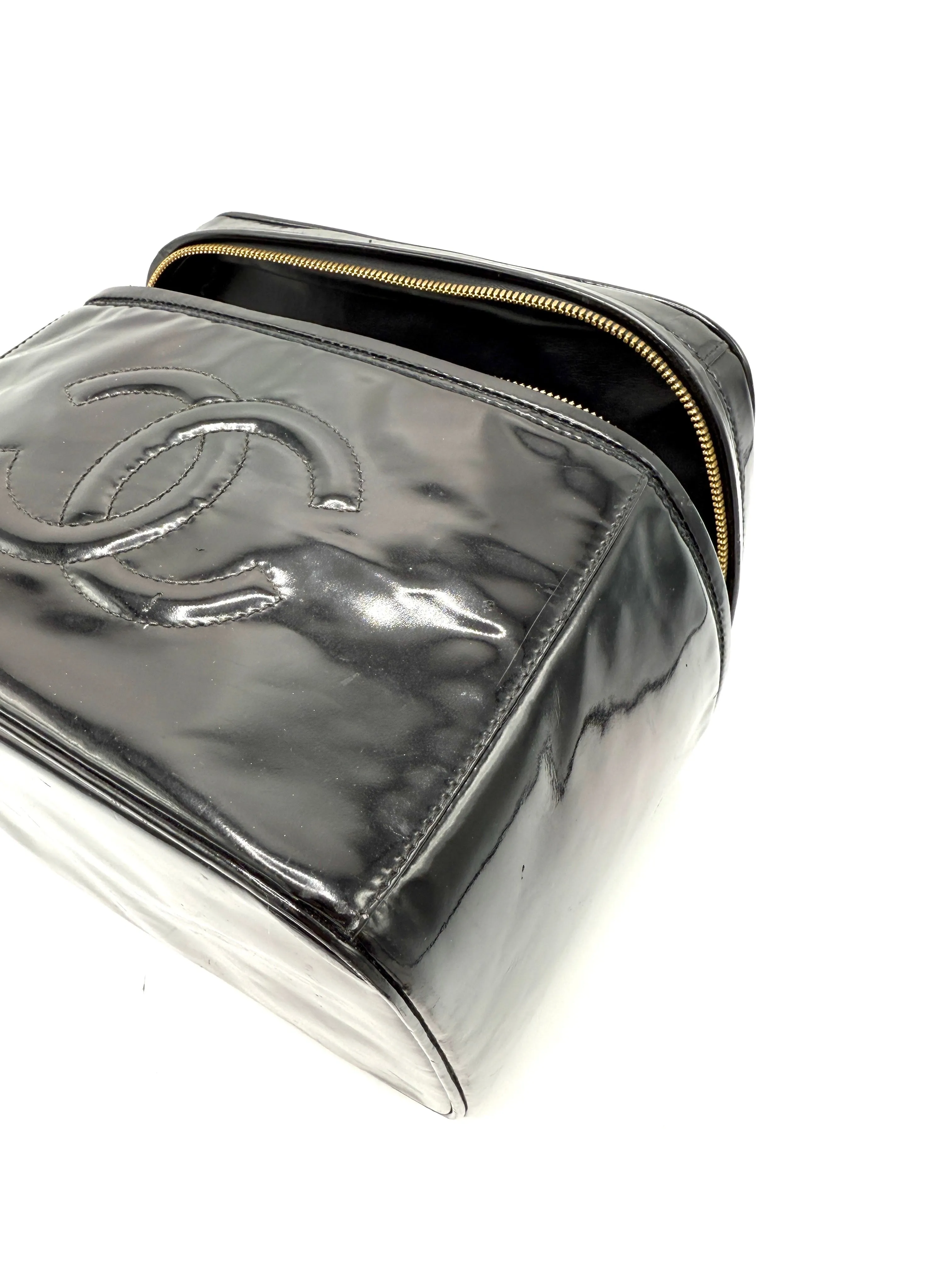 CC Black Patent Zip XL Vanity