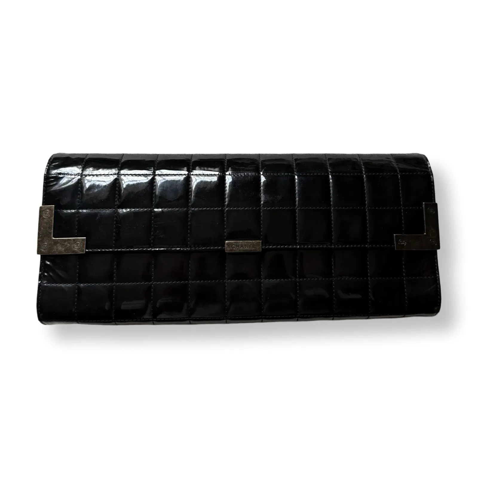 Chanel Chocolate Bar Patent Clutch