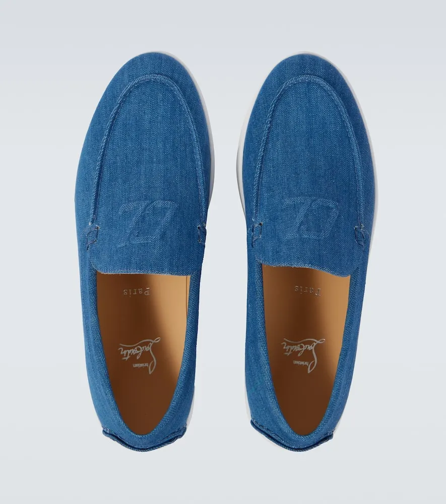 Christian Louboutin Varsiboat denim slip-on shoes