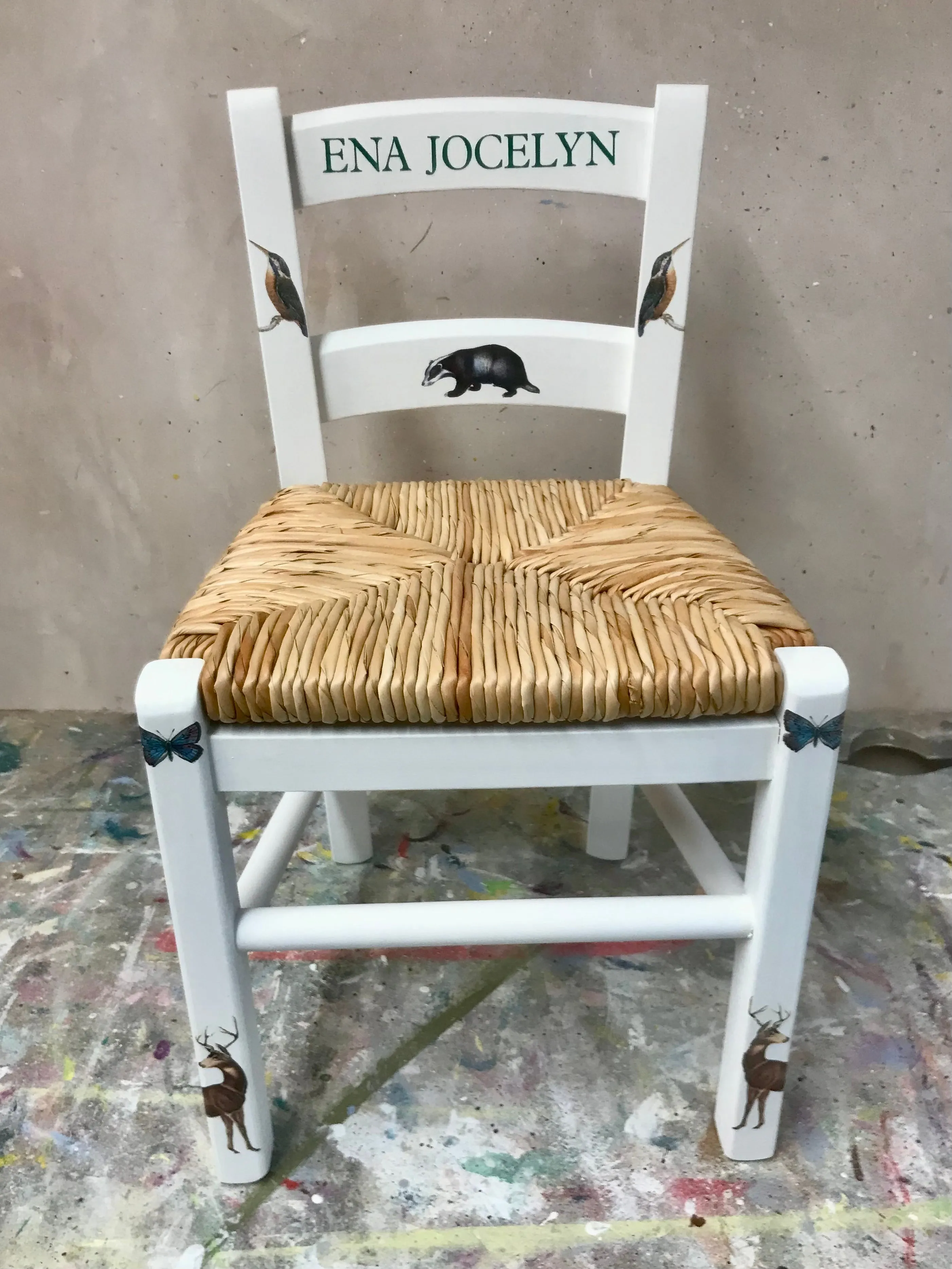 Commission for Frances personalised children's chair