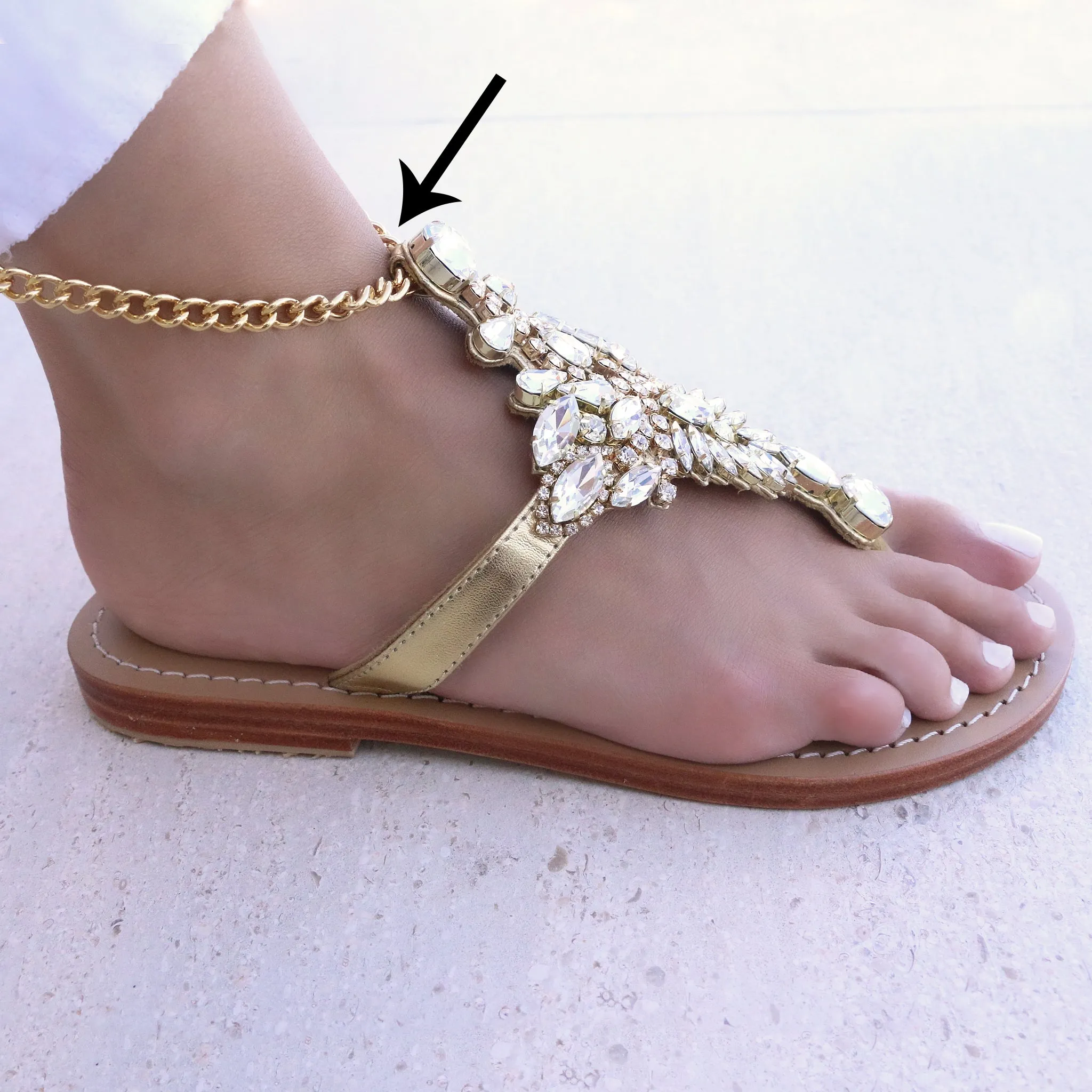 Gold Ankle Chains - Set of 2