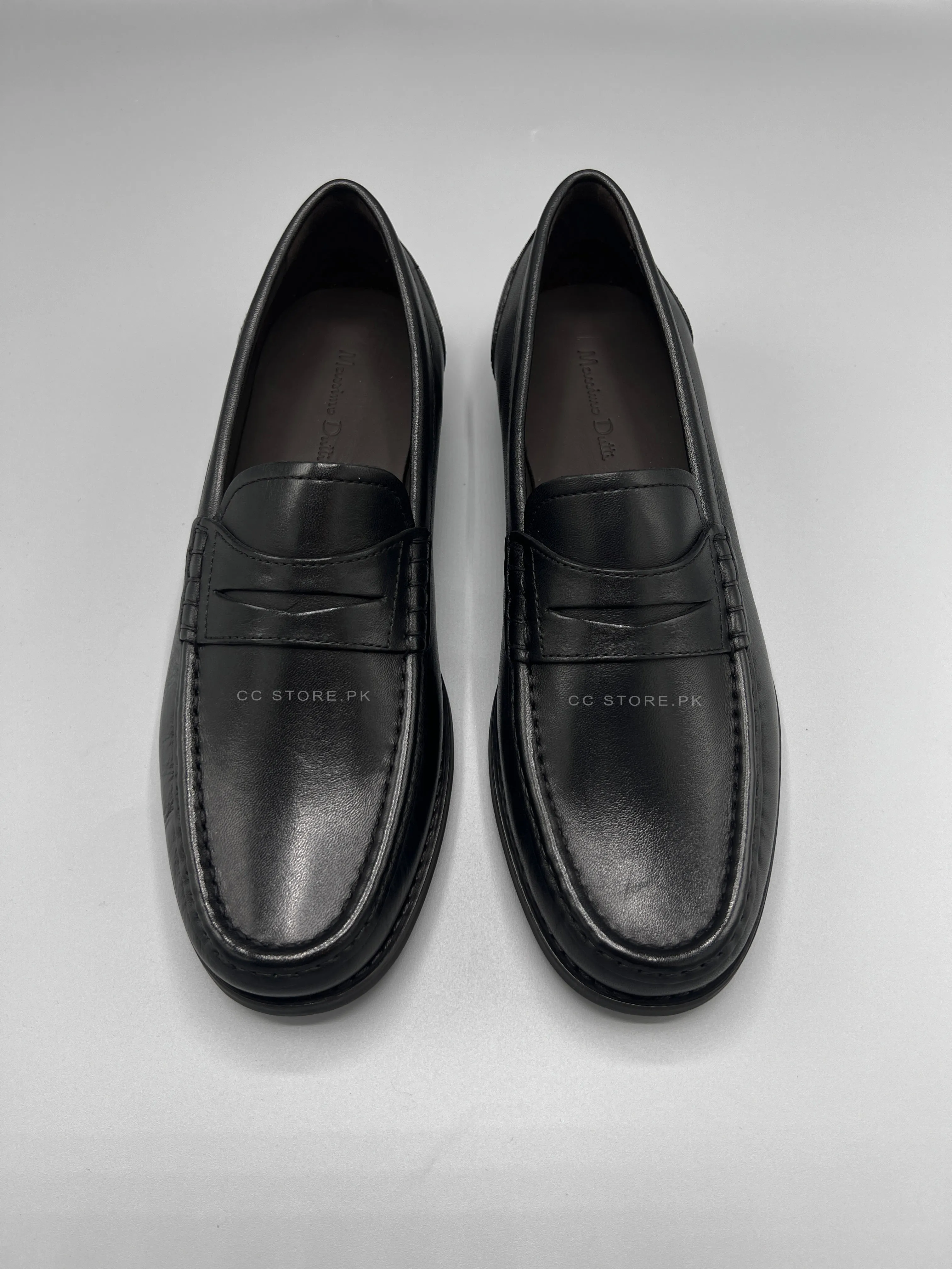 MD Penny Napa Leather Black Loafers