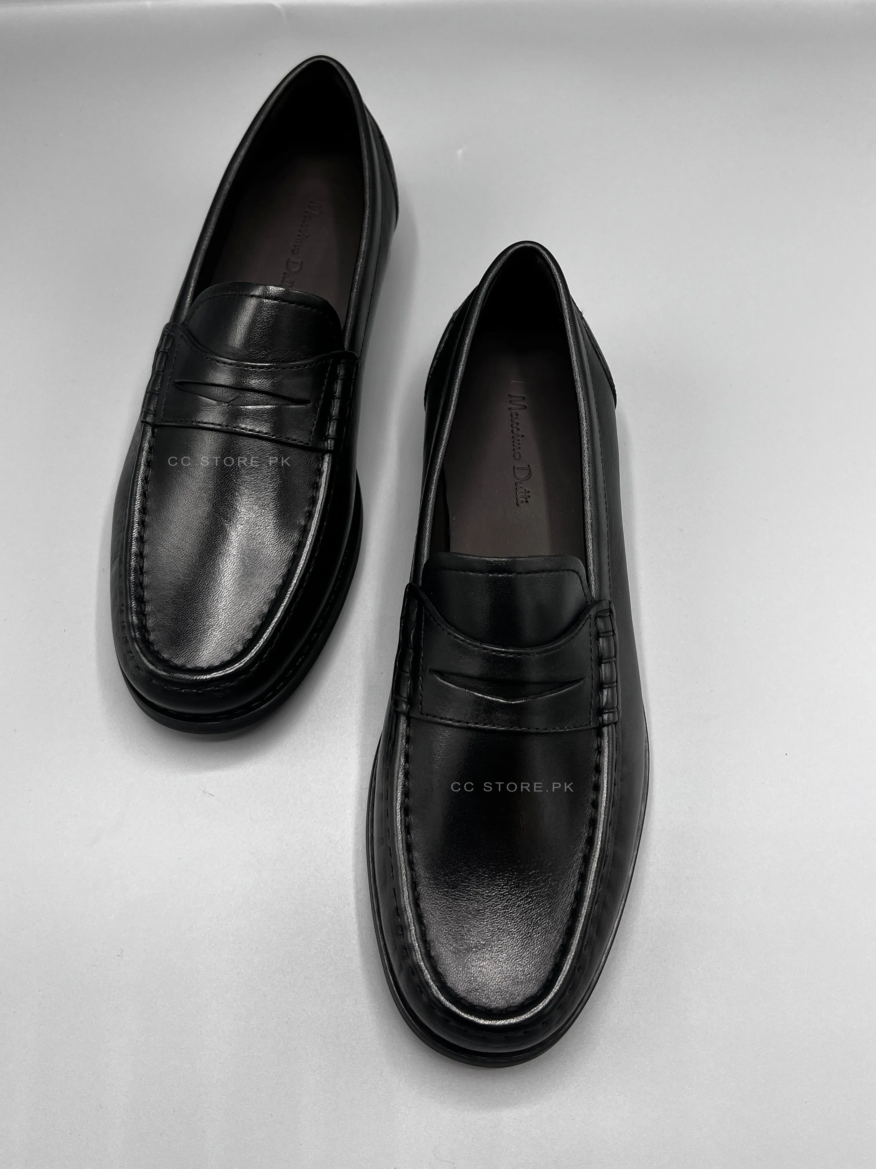 MD Penny Napa Leather Black Loafers