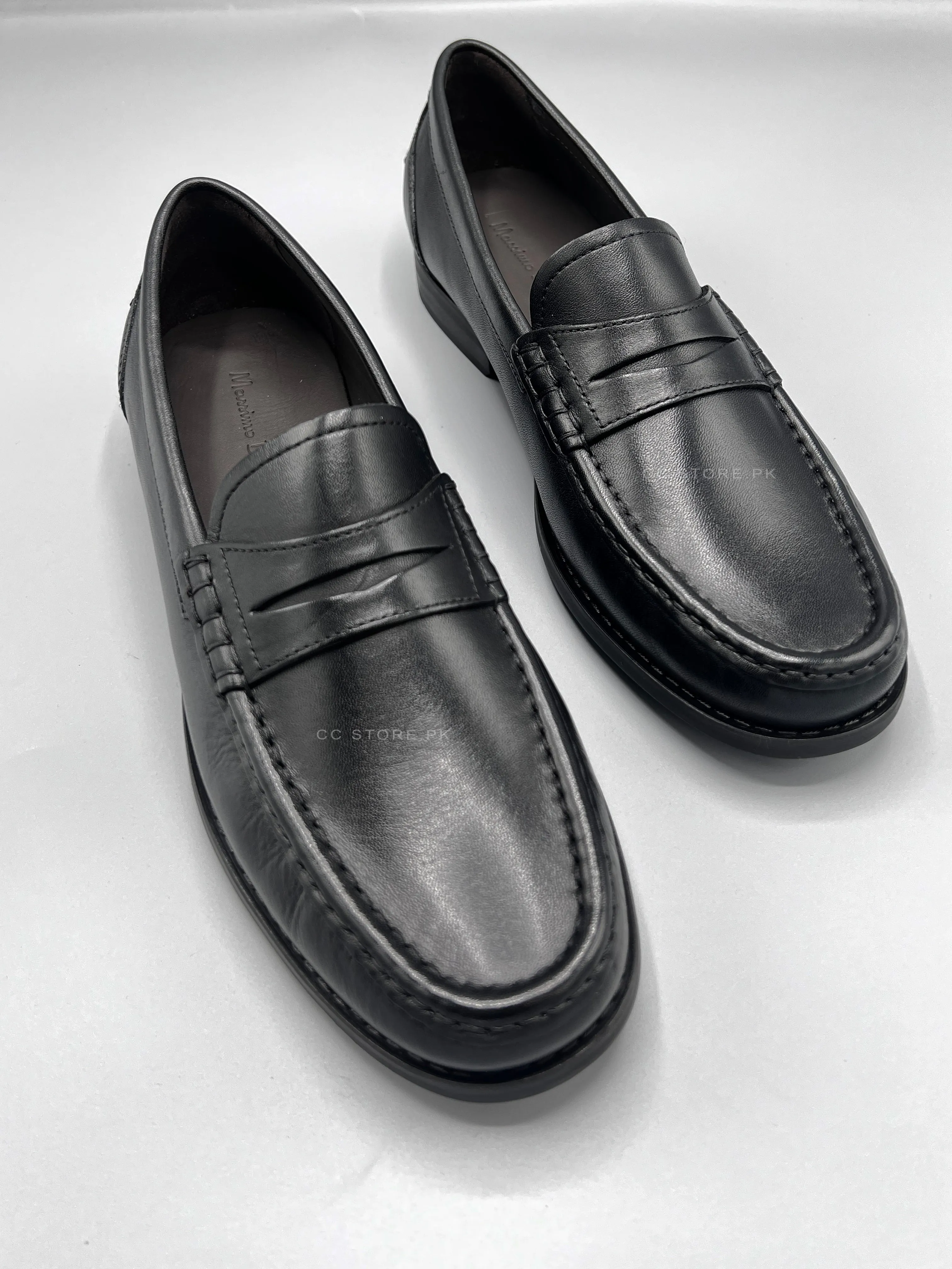 MD Penny Napa Leather Black Loafers