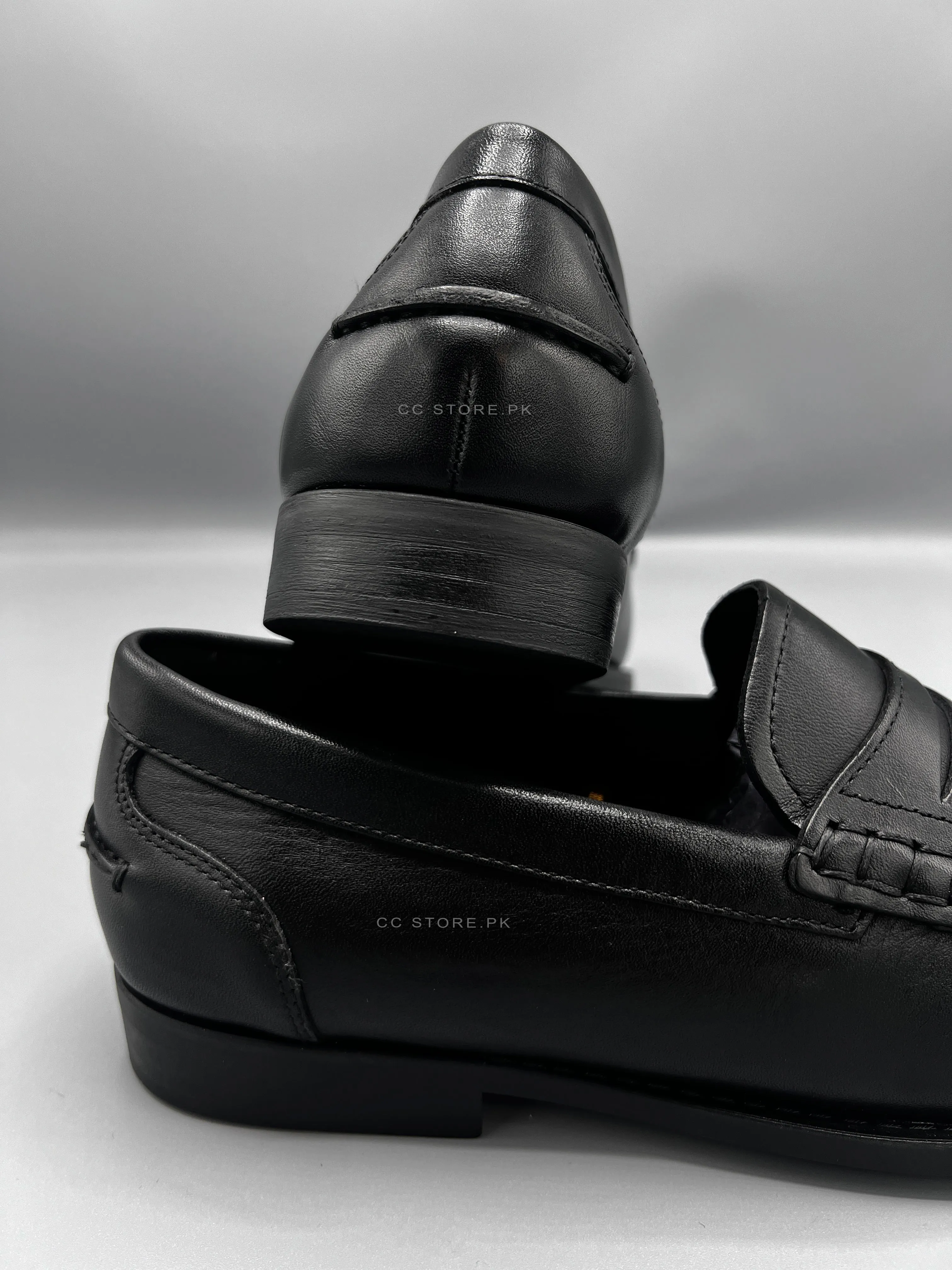 MD Penny Napa Leather Black Loafers