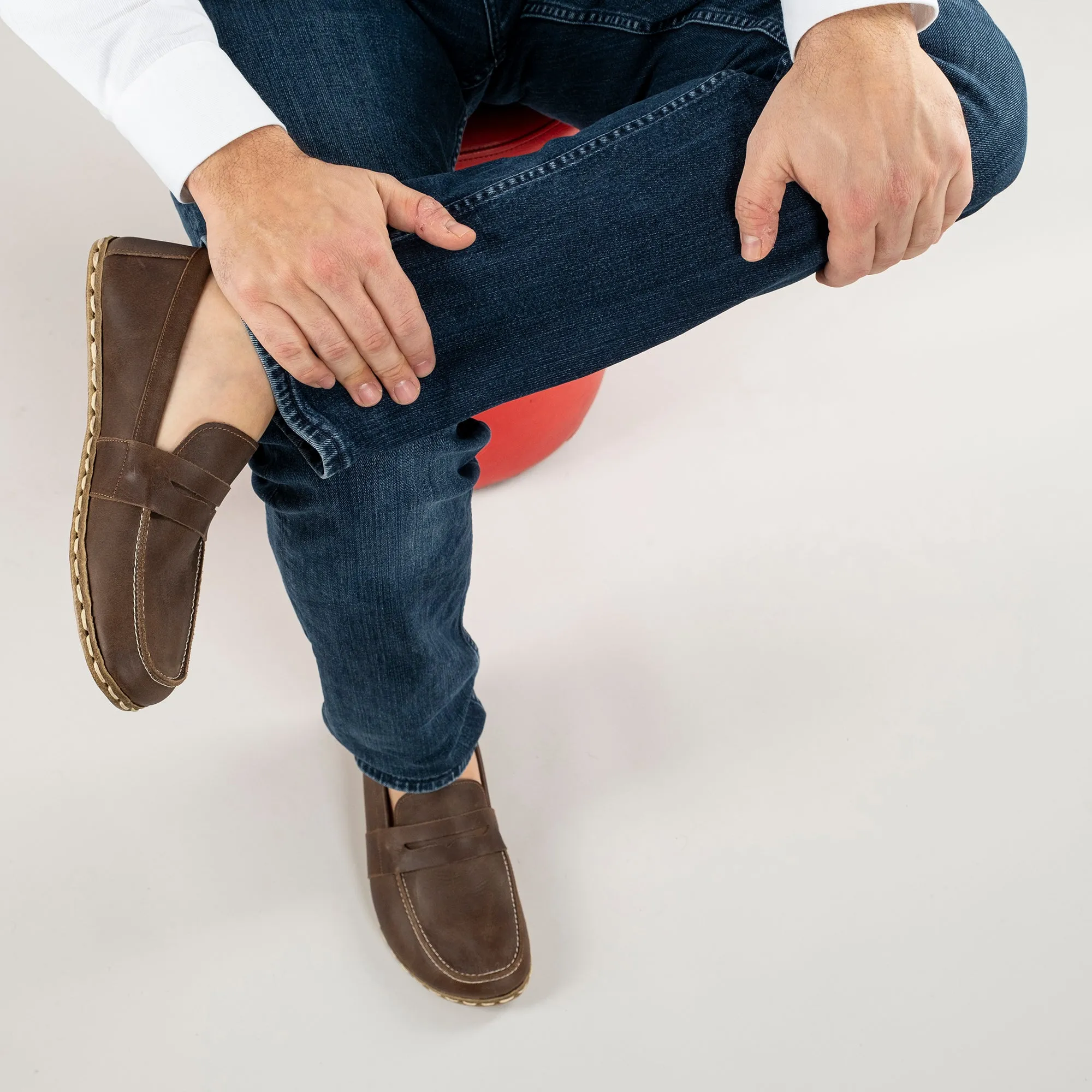 Men's Coffee Penny Loafers