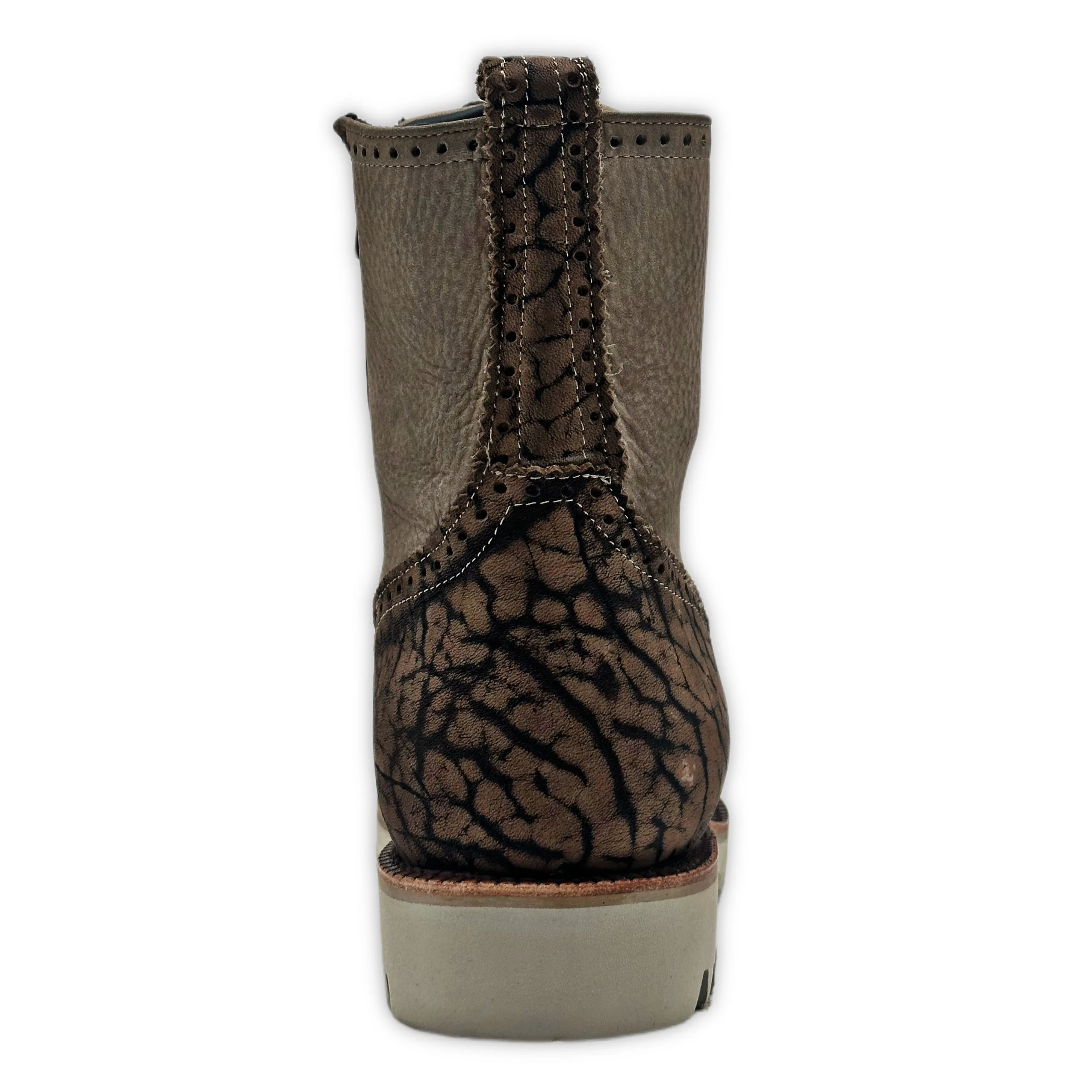Men's Suede Bullhide Leather Goodyear Welt Dual Zipper Ankle Boots