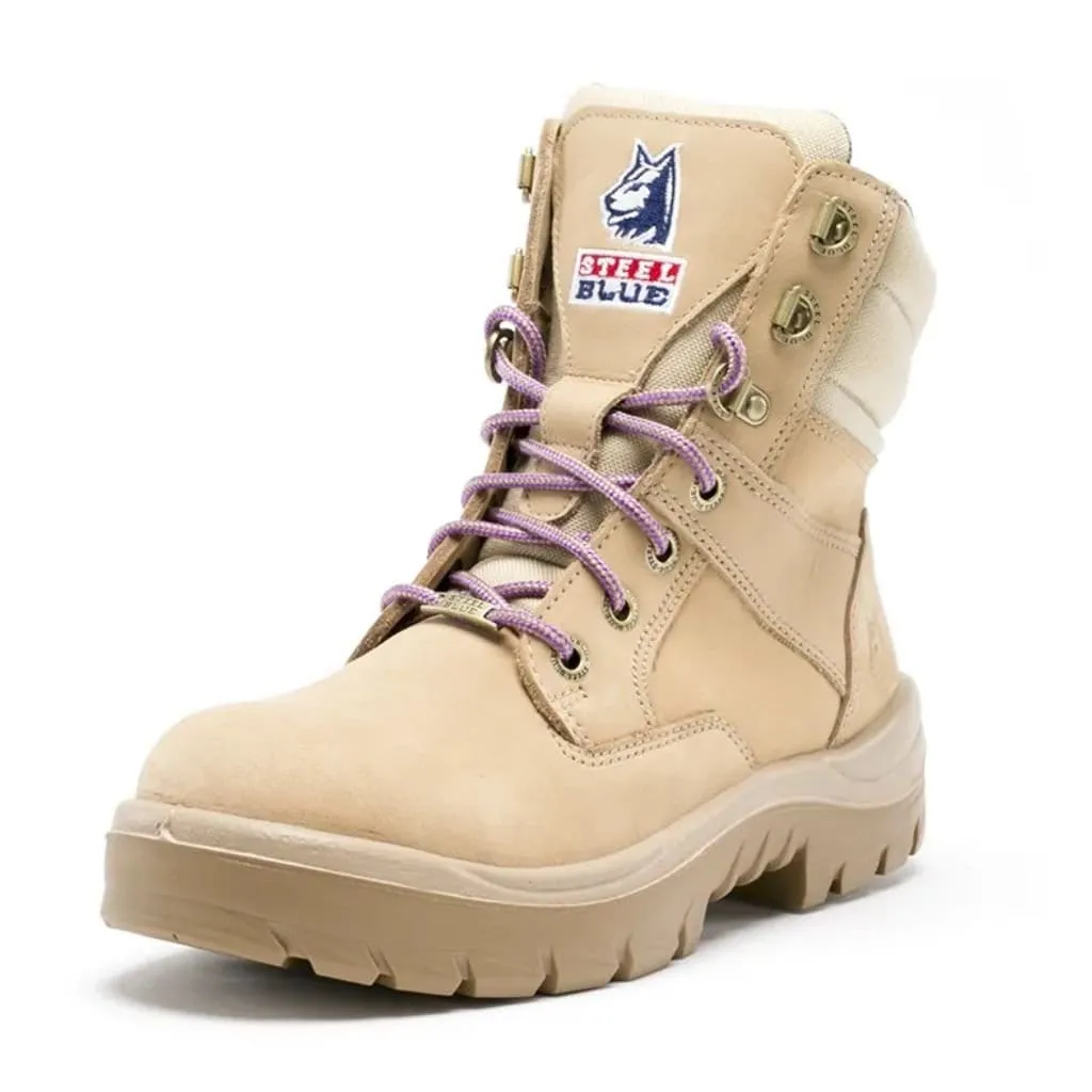 STEEL BLUE SOUTHERN CROSS ZIP LADIES BOOT - SAND
