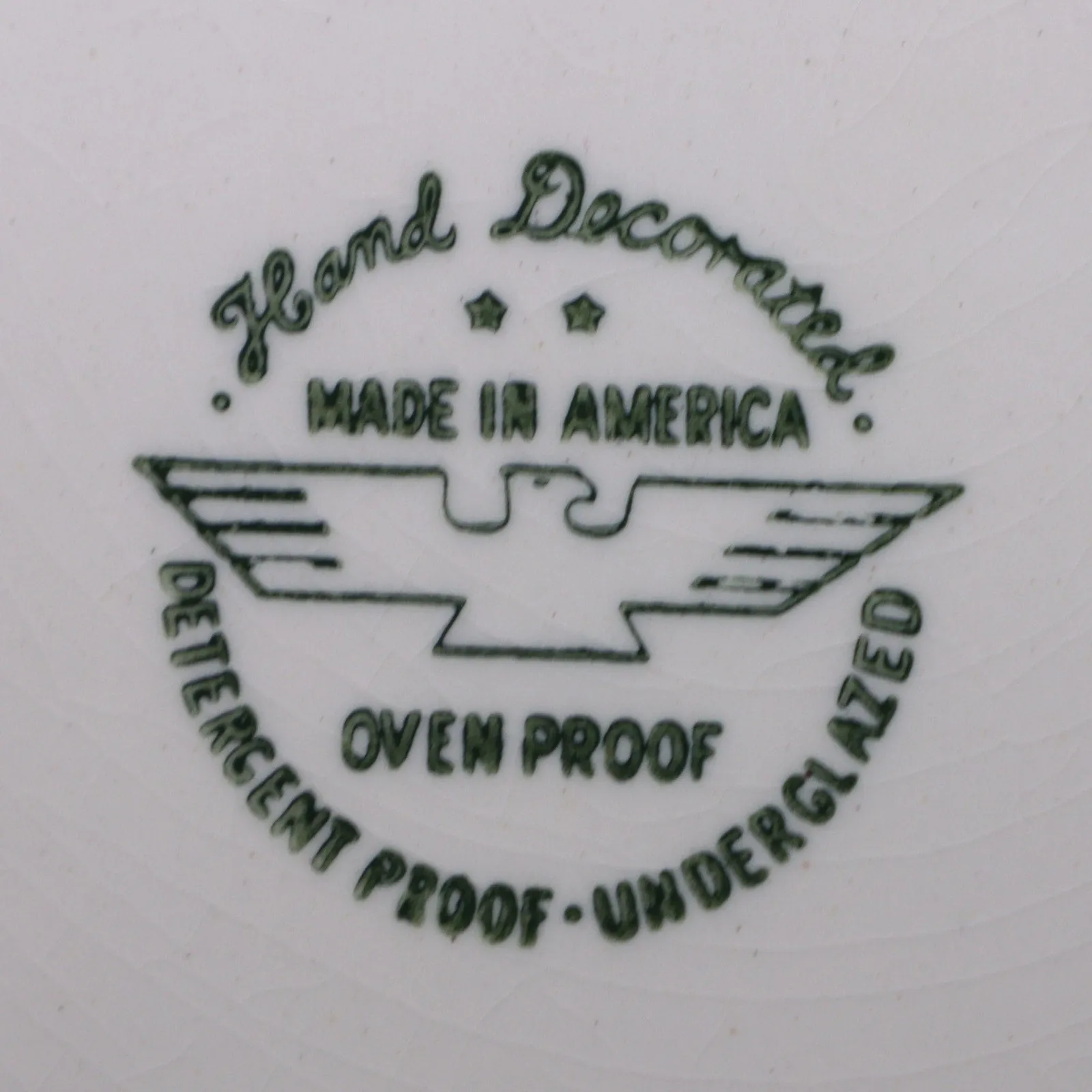 Stetson Mar-crest 3pc Gay 90's Nineties Dinner Plate MCM Vintage 1950's