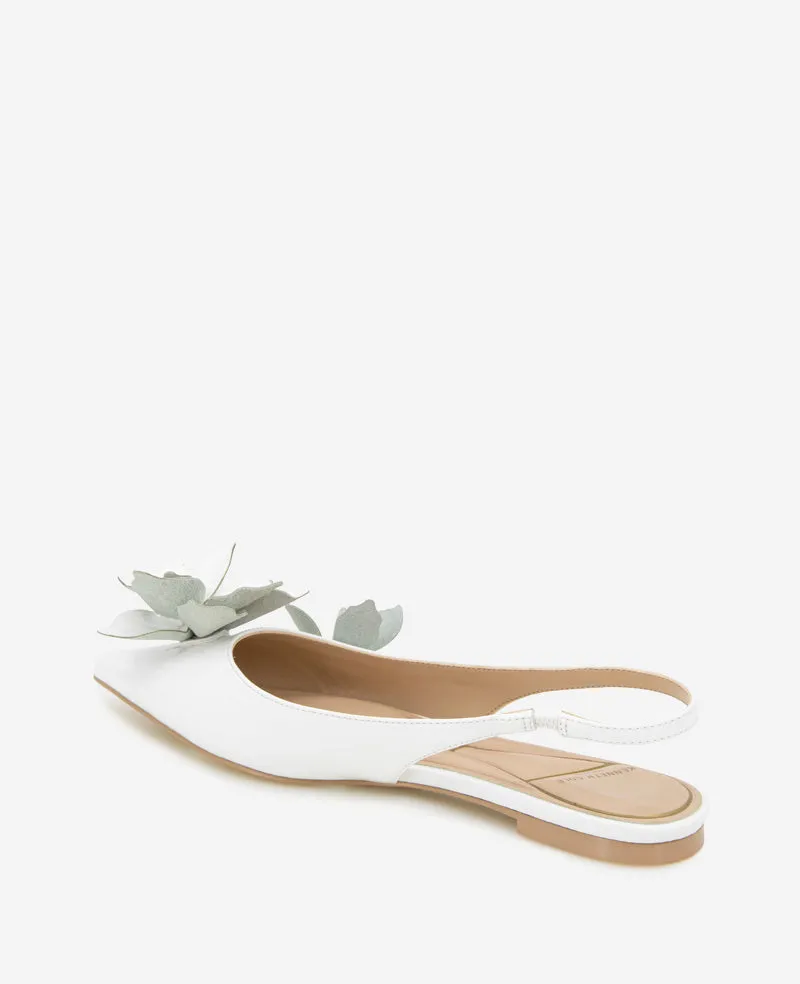 Tayla Patent Floral Appliqué Slingback