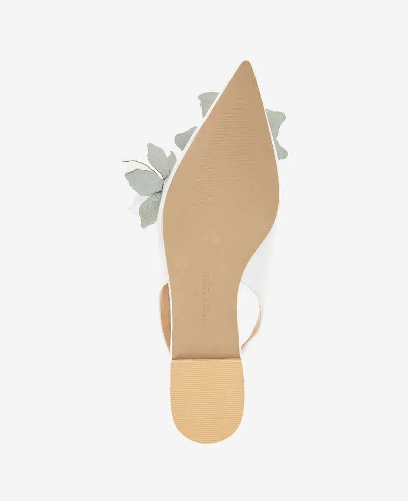 Tayla Patent Floral Appliqué Slingback